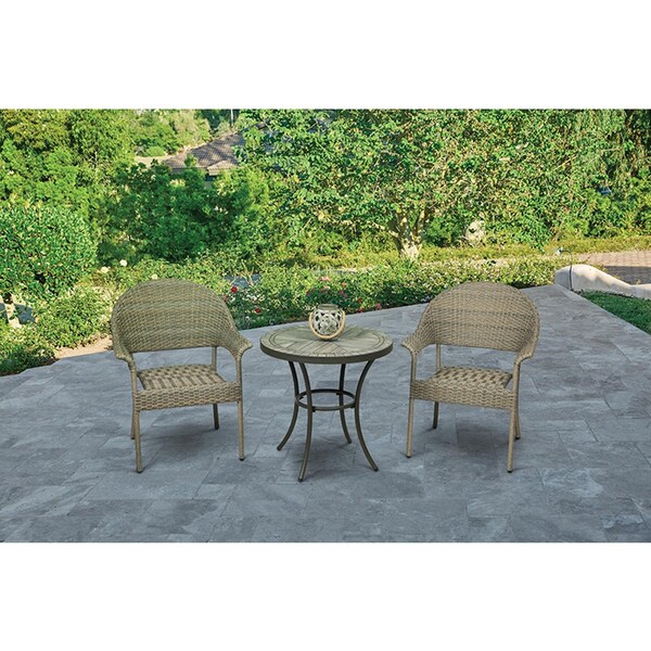 Living Accents Living Accents Brown Round Stone Bistro Table - 705.0471.000