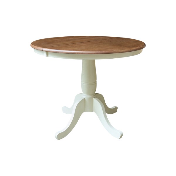Whitewood Industries Rectangular Extension Dining Table W/ 4 Chairs, 36 in W, 29.3 in L, 48 in H, Parawood, 5 - K79-36RXT-C613-4