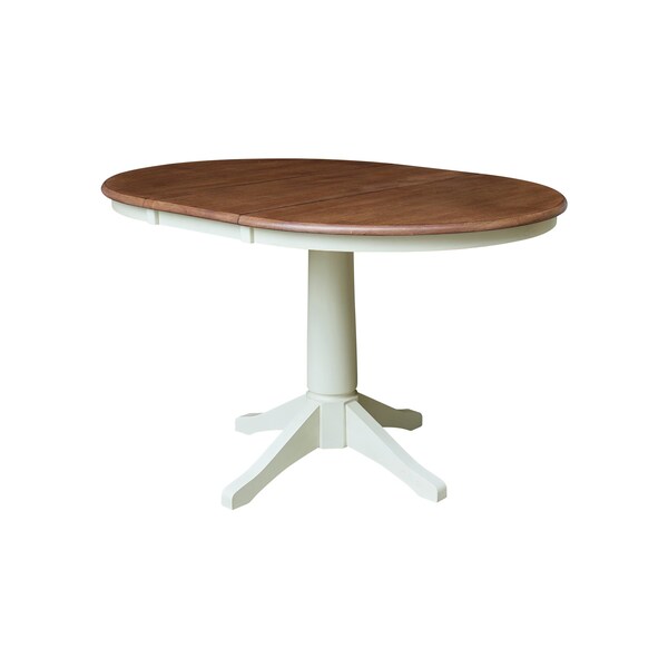 Whitewood Industries Rectangular Extension Dining Table W/ 6 Chairs, 36 in W, 30.1 in L, 48 in H, Parawood, 7 - K79-36RXT-27B-C10-6