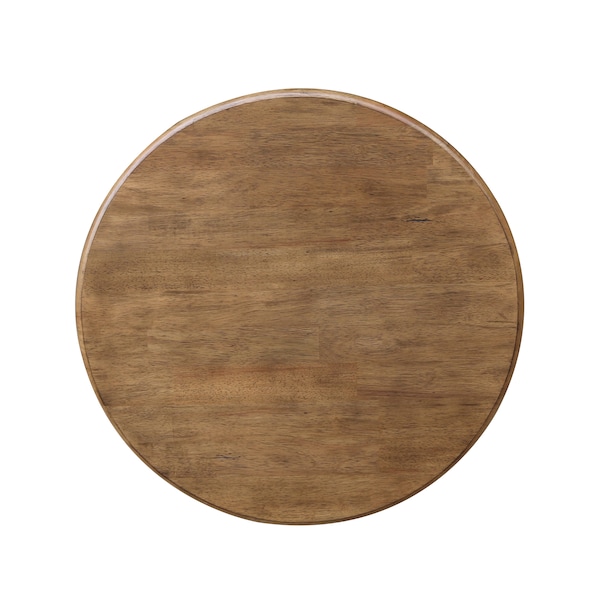 International Concepts Round 30 in Rd Top Pedestal Table, Dining Height, Hickory/Stone, 30 in W, 30 in L, 29.1 in H, Wood - K41-30RT