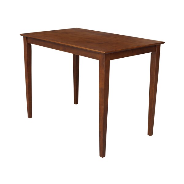 International Concepts Rectangle 30x48 Counter Ht Dining Table, 4 Counter Ht Stools, Espresso, 30 in W, 48 in L, 36 in H - K581-3048-S102-4