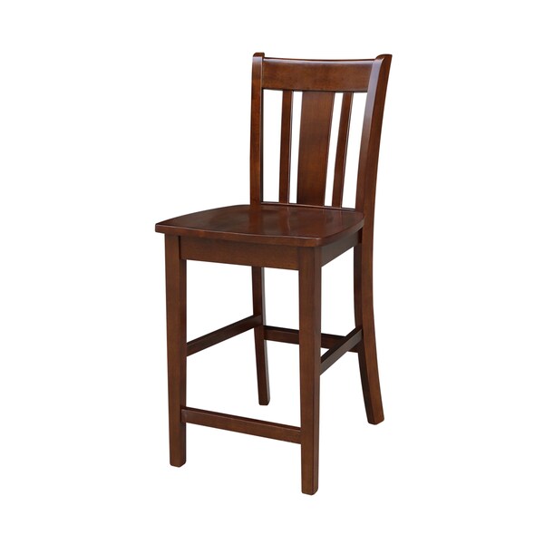 International Concepts Rectangle 30x48 Counter Ht Dining Table, 4 Counter Ht Stools, Espresso, 30 in W, 48 in L, 36 in H - K581-3048-S102-4