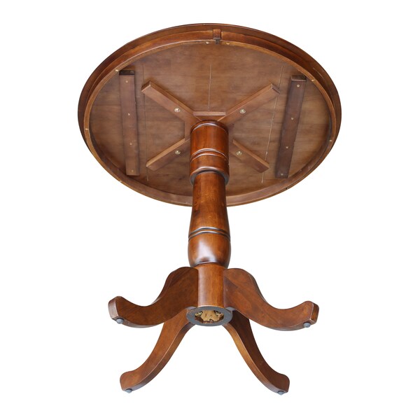International Concepts Round 36 in Round Top Pedestal Table, 34.9 inH, Espresso, 36 in W, 36 in L, 35.1 in H, Wood - K581-36RT-6B