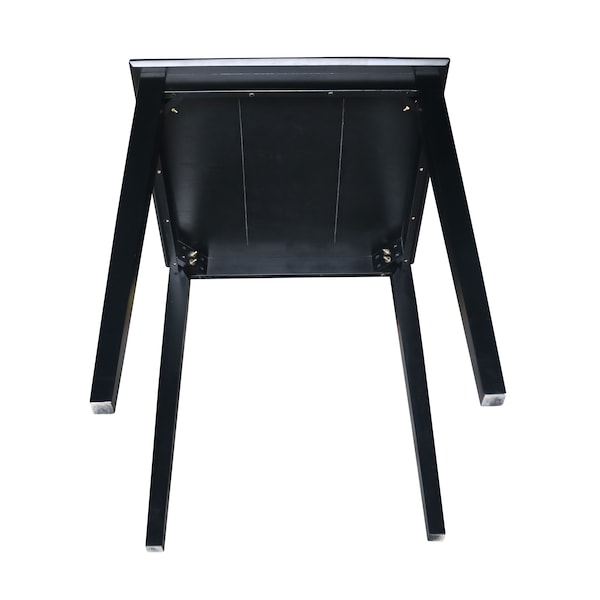 International Concepts Square Solid Wood Top Table, Black, 30 in W, 30 in L, 36 in H, Wood, Black - K46-3030-36S