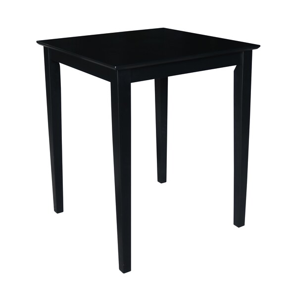 International Concepts Square Solid Wood Top Table, Black, 30 in W, 30 in L, 36 in H, Wood, Black - K46-3030-36S