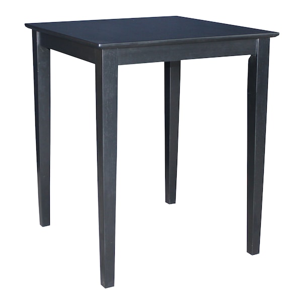 International Concepts Square Solid Wood Top Table, Black, 30 in W, 30 in L, 36 in H, Wood, Black - K46-3030-36S
