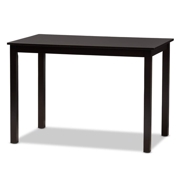 Baxton Studio Rosie Modern Dark Brown Faux Leather Upholstered 5-Piece Dining Set - 142-8032-8026