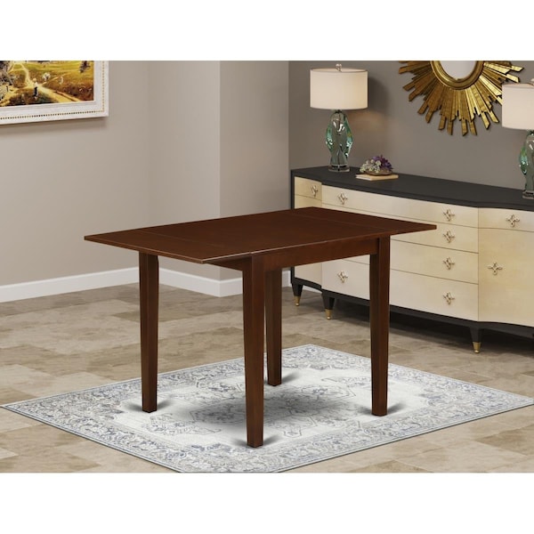 East West Furniture 30 x 48 in. Norden Rectangular Table with 2 Drop Leaves - Mahogany - NDT-MAH-T