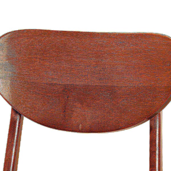Baxton Studio Katya Mid-Century Modern Walnut Brown Finished Wood 5-Piece Dining Set - 183-11637-11644-ZORO