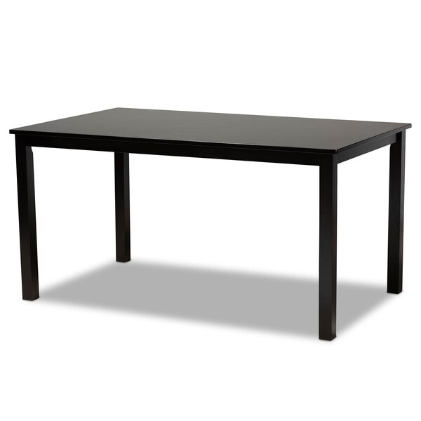 Baxton Studio Gabriel Sand Upholstered and Dark Brown Wood 6-Piece Dining Set - 171-10950-10916-10519