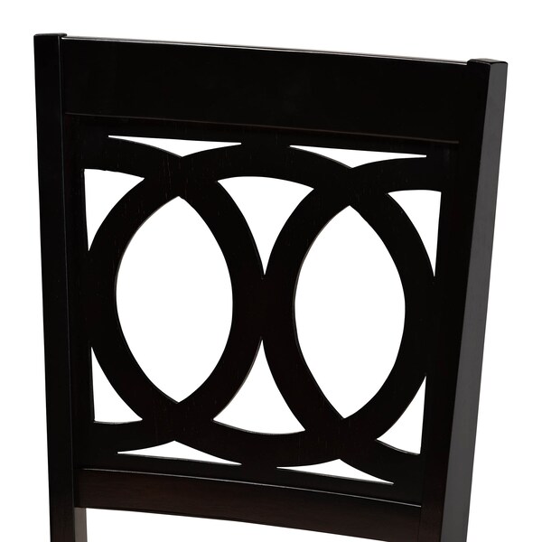 Baxton Studio Sanne Sand Upholstered and Dark Brown Finished Wood 7-Piece Dining Set - 172-10523-10894