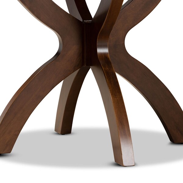 Baxton Studio Tilde Walnut Brown Finished 35-Inch-Wide Round Wood Dining Table - 169-10901