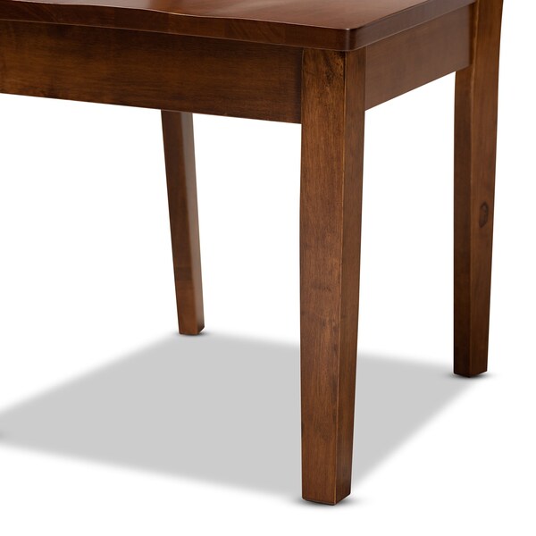 Baxton Studio Kaila Modern and Contemporary Walnut Brown Finished Wood 5-Piece Dining Set - 179-11388-10899-ZORO