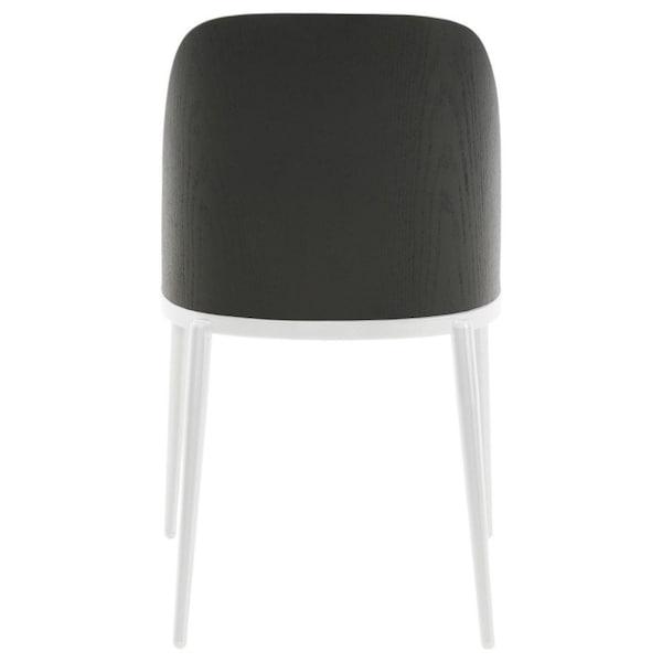 Leisuremod 70.9 in W, 29.5 in L, Manufactured Wood/Steel/PU Leather, Black/White - TT70-WCBL18-W