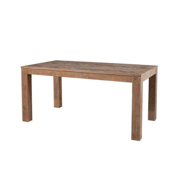 Alpine Furniture Aiden Fixed Top Dining Table, Weathered Natural - 3348-01