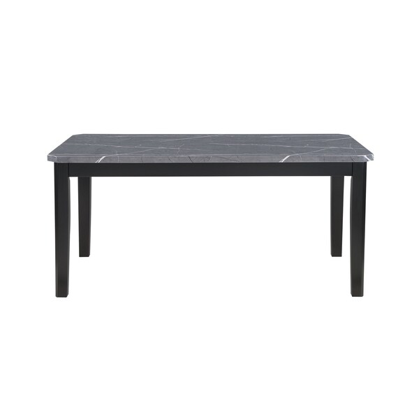 Global Furniture Usa Transitional Marble, Paper D8685 Dining Table + D8685Dc Black - 4488