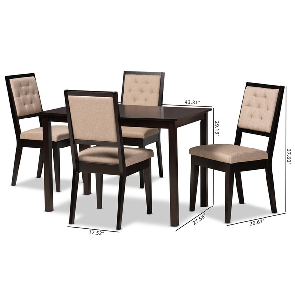 Baxton Studio 43.31 W X 27.56 L X 29.13 H - 195-12144-8026-ZORO