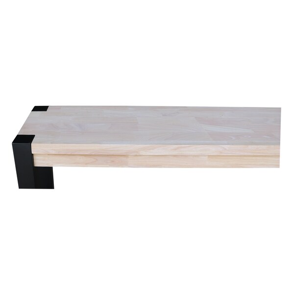 Whitewood Industries Rectangular Fixed Top Tables, 72 in W, 36 in L, 16 in H, Parawood, Unfinished/Black - K-1672-36-S192-4