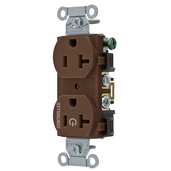 Hubbell Wiring Device-Kellems Straight Blade Devices, 20A, 125V, 2 Pole, 3 Wire Grounding, BR20C1 - BR20C1
