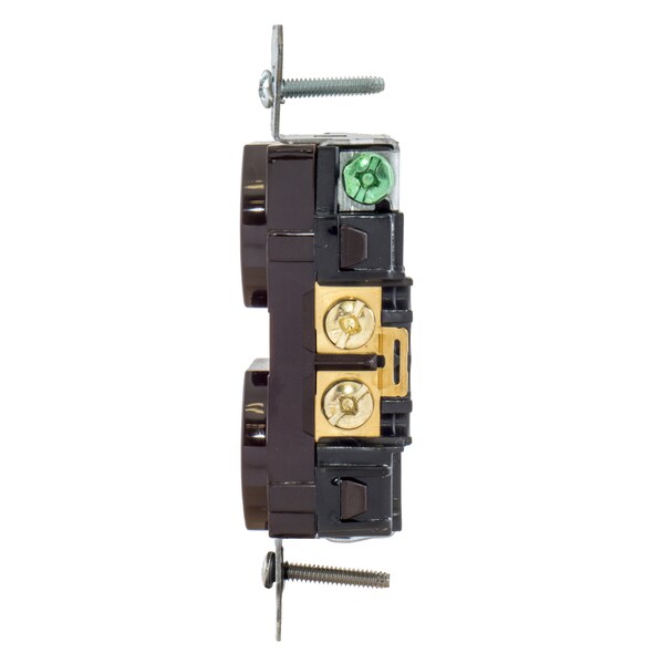 Hubbell Wiring Device-Kellems Straight Blade Devices, 20A, 125V, 2 Pole, 3 Wire Grounding, BR20C1 - BR20C1