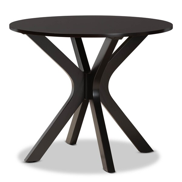 Baxton Studio Julia Grey Upholstered and Dark Brown Finished Wood 5-Piece Dining Set - 168-10759-10892