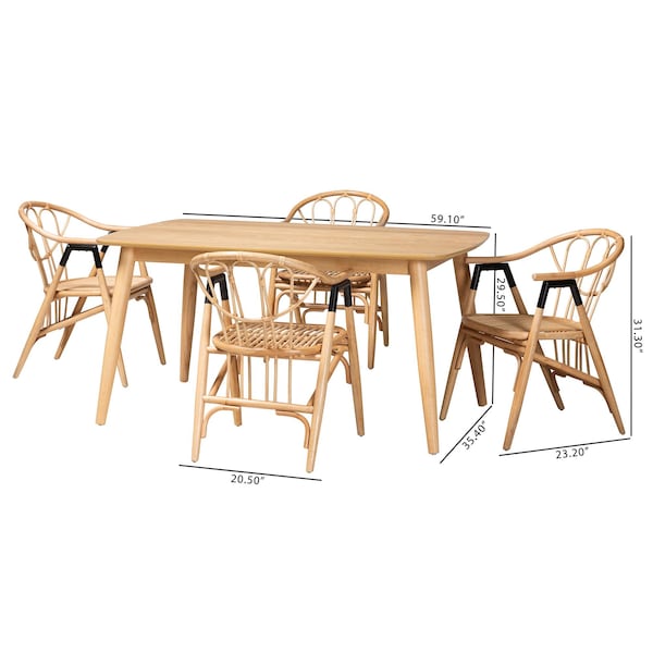 Baxton Studio 59.1" W X 29.5" L X 35.4" H - 234-12837-13283-ZORO