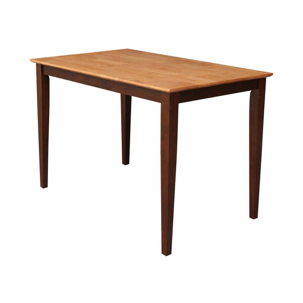 International Concepts Rectangle Solid Wood Top Table, Cinnamon/Espresso, 48 in W, 30 in L, 36 in H, Wood - K58-3048-36S