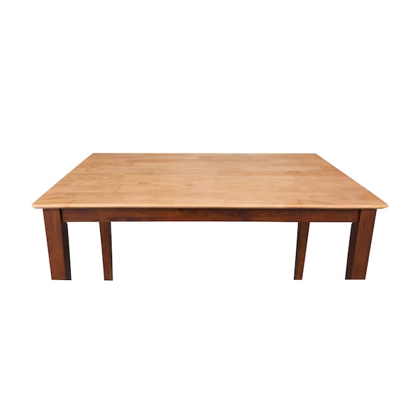 International Concepts Rectangle Solid Wood Top Table, Cinnamon/Espresso, 48 in W, 30 in L, 36 in H, Wood - K58-3048-36S