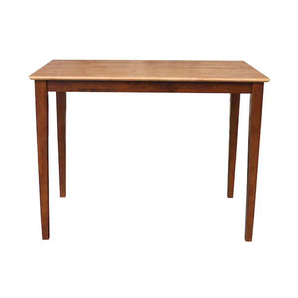 International Concepts Rectangle Solid Wood Top Table, Cinnamon/Espresso, 48 in W, 30 in L, 36 in H, Wood - K58-3048-36S
