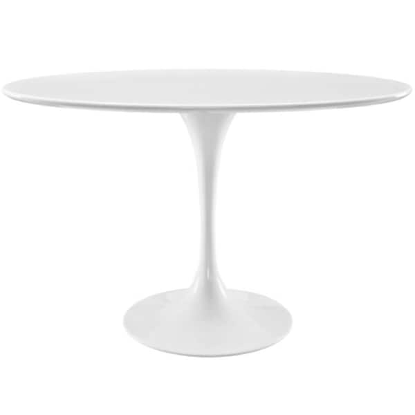 East End Imports Lippa 48 in. Oval-Shaped Wood Top Dining Table, White - EEI-2017-WHI