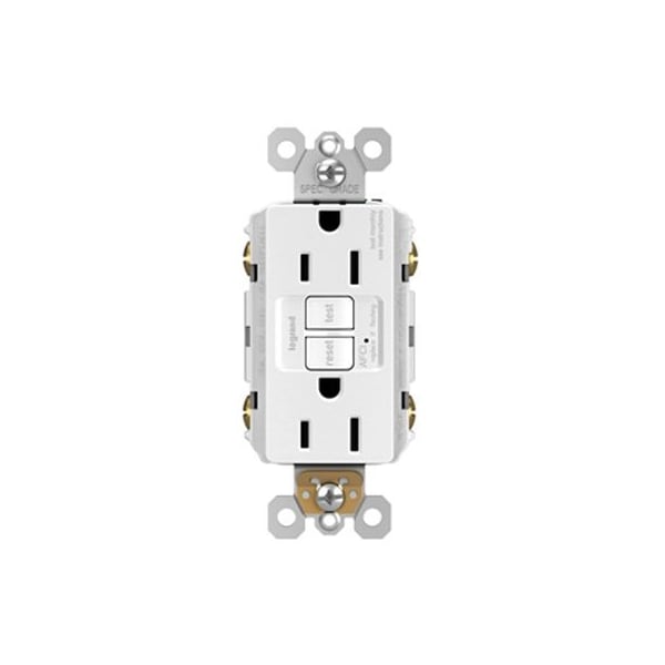 Pass & Seymour 15A WHT AFCI Receptacle - AF152TRWCCV4