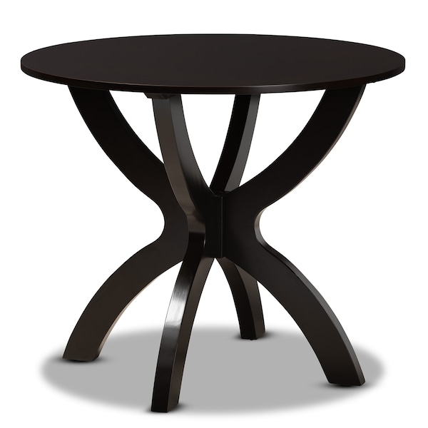 Baxton Studio Anila Modern and Contemporary Two-Tone Dark Brown and Walnut Brown Finished Wood 5-Piece Dining Set - 179-11389-10902-ZORO