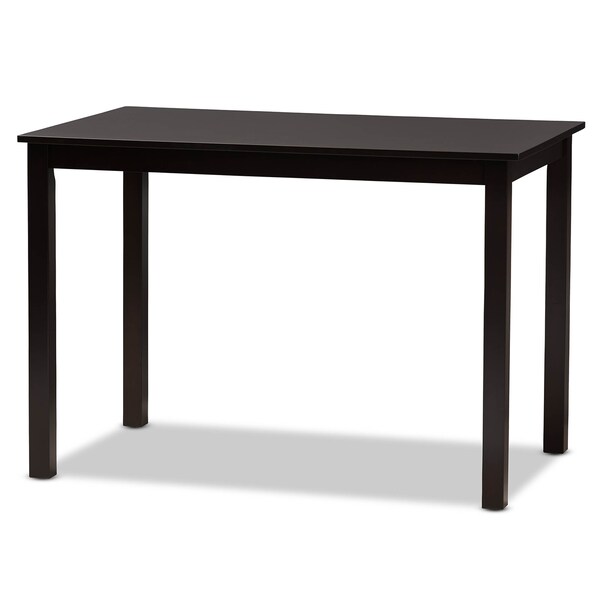 Baxton Studio Henry Grey Upholstered and Dark Brown Finished Wood 5-Piece Dining Set - 171-10949-8026