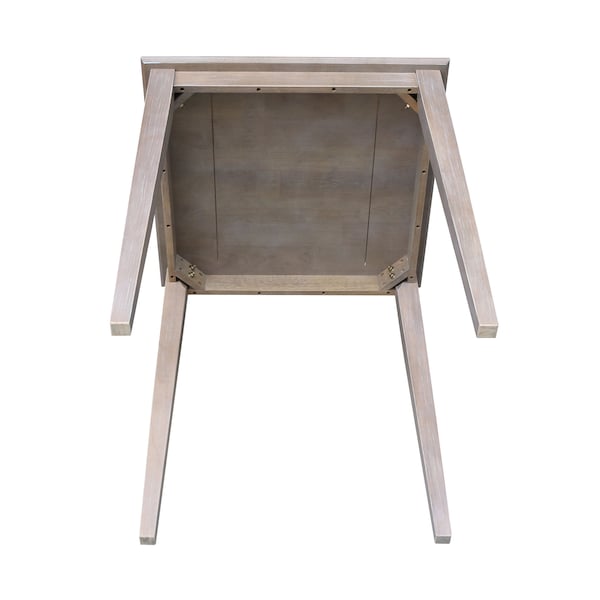 International Concepts Square Solid Wood Top Table, Counter Height, Washed Gray Taupe, 30 in W, 30 in L, 36 in H, Wood - K09-3030-36S