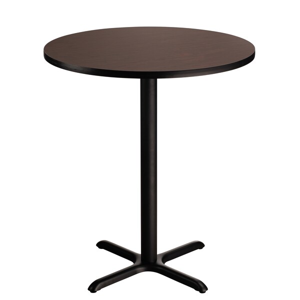 National Public Seating NPS Cafe Table, 36 Round, X Base, 42 Height - CT13636XBMY