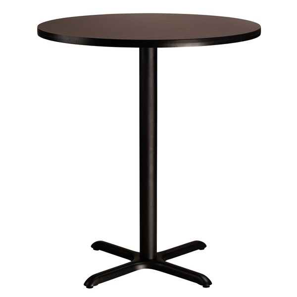 National Public Seating NPS Cafe Table, 36 Round, X Base, 42 Height - CT13636XBMY