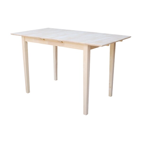 International Concepts Rectangle Table with Butterfly Extension, Unfinished, 32 in W, 48 in L, 36 in H, Wood, Unfinished - K-T32X-36S