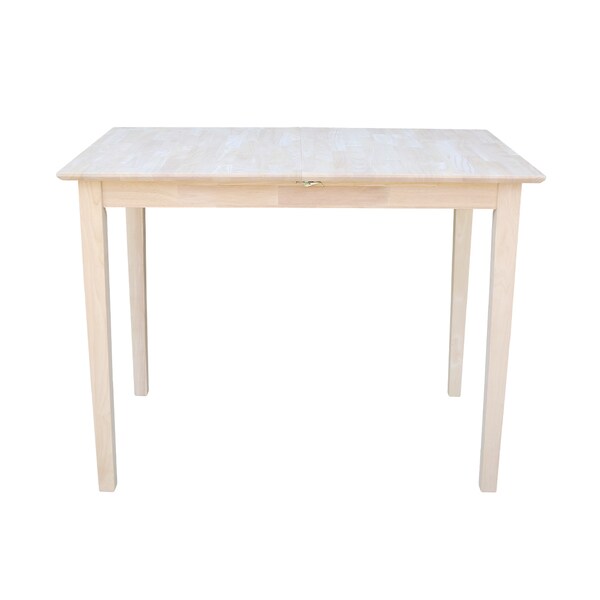 International Concepts Rectangle Table with Butterfly Extension, Unfinished, 32 in W, 48 in L, 36 in H, Wood, Unfinished - K-T32X-36S
