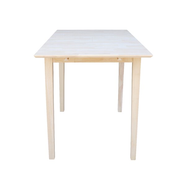 International Concepts Rectangle Table with Butterfly Extension, Unfinished, 32 in W, 48 in L, 36 in H, Wood, Unfinished - K-T32X-36S