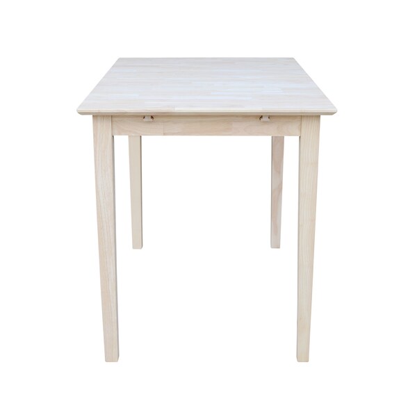 International Concepts Rectangle Table with Butterfly Extension, Unfinished, 32 in W, 48 in L, 36 in H, Wood, Unfinished - K-T32X-36S