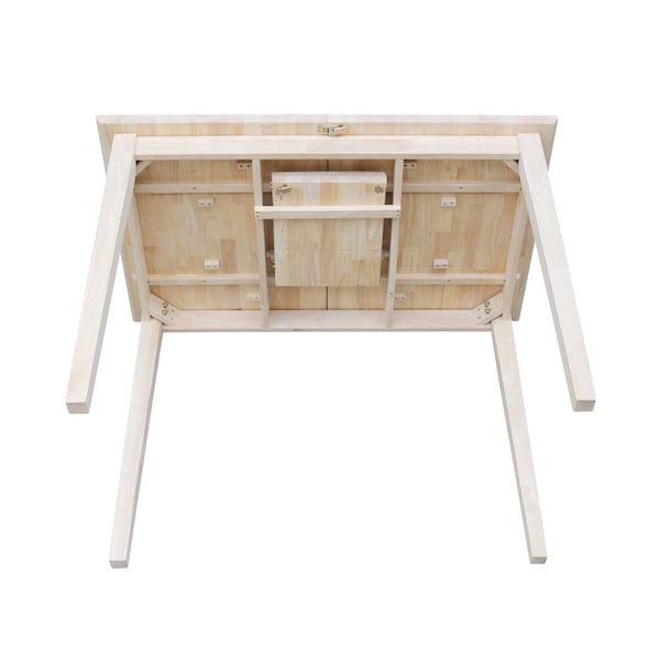 International Concepts Rectangle Table with Butterfly Extension, Unfinished, 32 in W, 48 in L, 36 in H, Wood, Unfinished - K-T32X-36S
