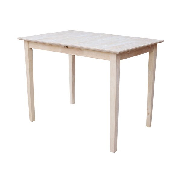 International Concepts Rectangle Table with Butterfly Extension, Unfinished, 32 in W, 48 in L, 36 in H, Wood, Unfinished - K-T32X-36S