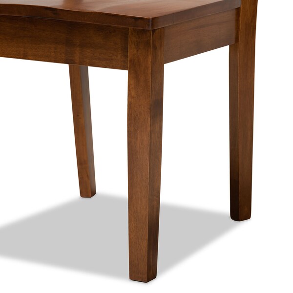 Baxton Studio Liese Modern and Contemporary Transitional Walnut Brown Finished Wood 5-Piece Dining Set - 178-11383-10891-ZORO