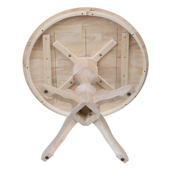 International Concepts Round 36 in Round Top Pedestal Table, 28.9 inH, Unfinished, 36 in W, 36 in L, 29.9 in H, Wood - K-36RT-11B