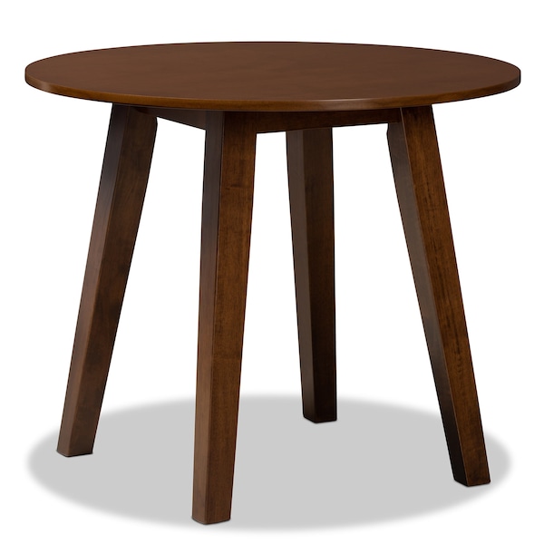 Baxton Studio Darina Modern and Contemporary Grey Fabric and Walnut Brown Finished Wood 5-Piece Dining Set - 174-9883-10895-ZORO