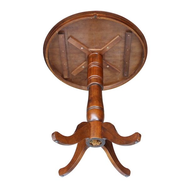 International Concepts Round 36 in Round Top Pedestal Table, 40.9 inH, Espresso, 36 in W, 36 in L, 40.9 in H, Wood - K581-36RT-6B-2