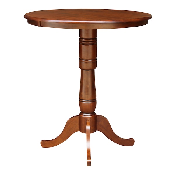 International Concepts Round 36 in Round Top Pedestal Table, 40.9 inH, Espresso, 36 in W, 36 in L, 40.9 in H, Wood - K581-36RT-6B-2