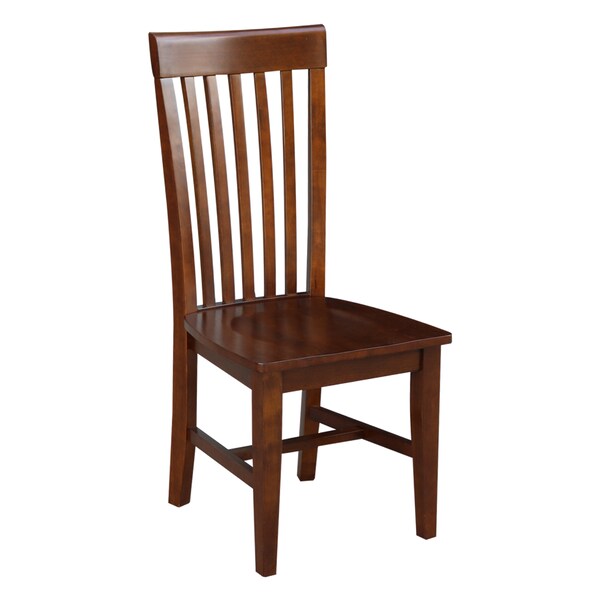 International Concepts 42 in. Dual Drop Leaf Table with 2 Slat Back Dining Chairs - 3 Piece Dining Set - K58-42DP-C581-465P