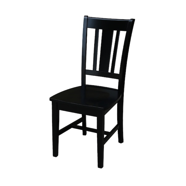 International Concepts 36 in. Solid Wood Round Extension Dining Table with 2 Chairs in Black - K46-36RXT-23B-C10-2