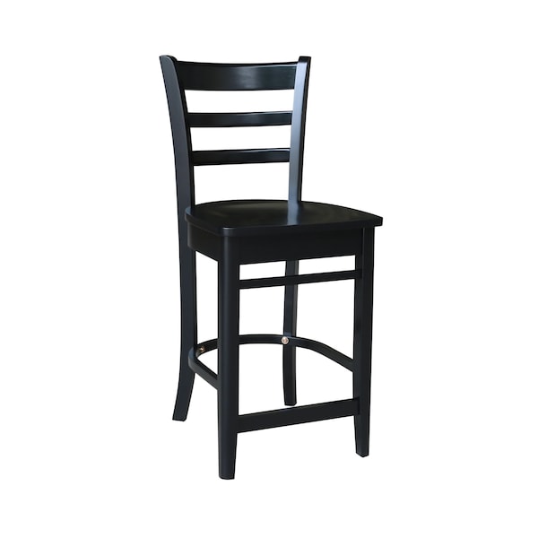 International Concepts 36 in. Solid Wood Round Top Pedestal Dining Table w/2 Counter Height Stools in Distressed Oak/Black - K42-36RT-23-S4661722